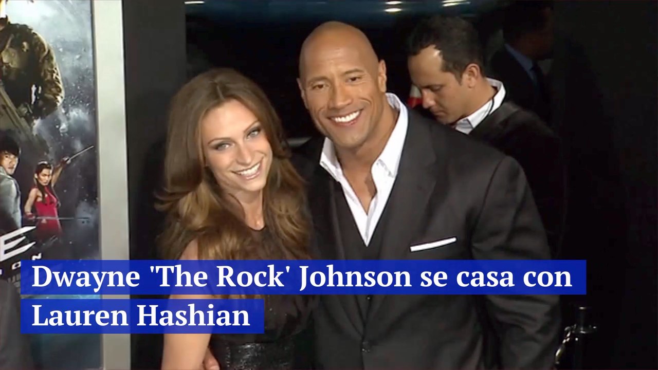 Dwayne 'The Rock' Johnson se casa con Lauren Hashian