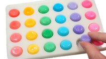 Learn Colors Mini Dot Milk Gummy Jelly Recipe Chocolate Candy Slime Baby Doll Bath Time