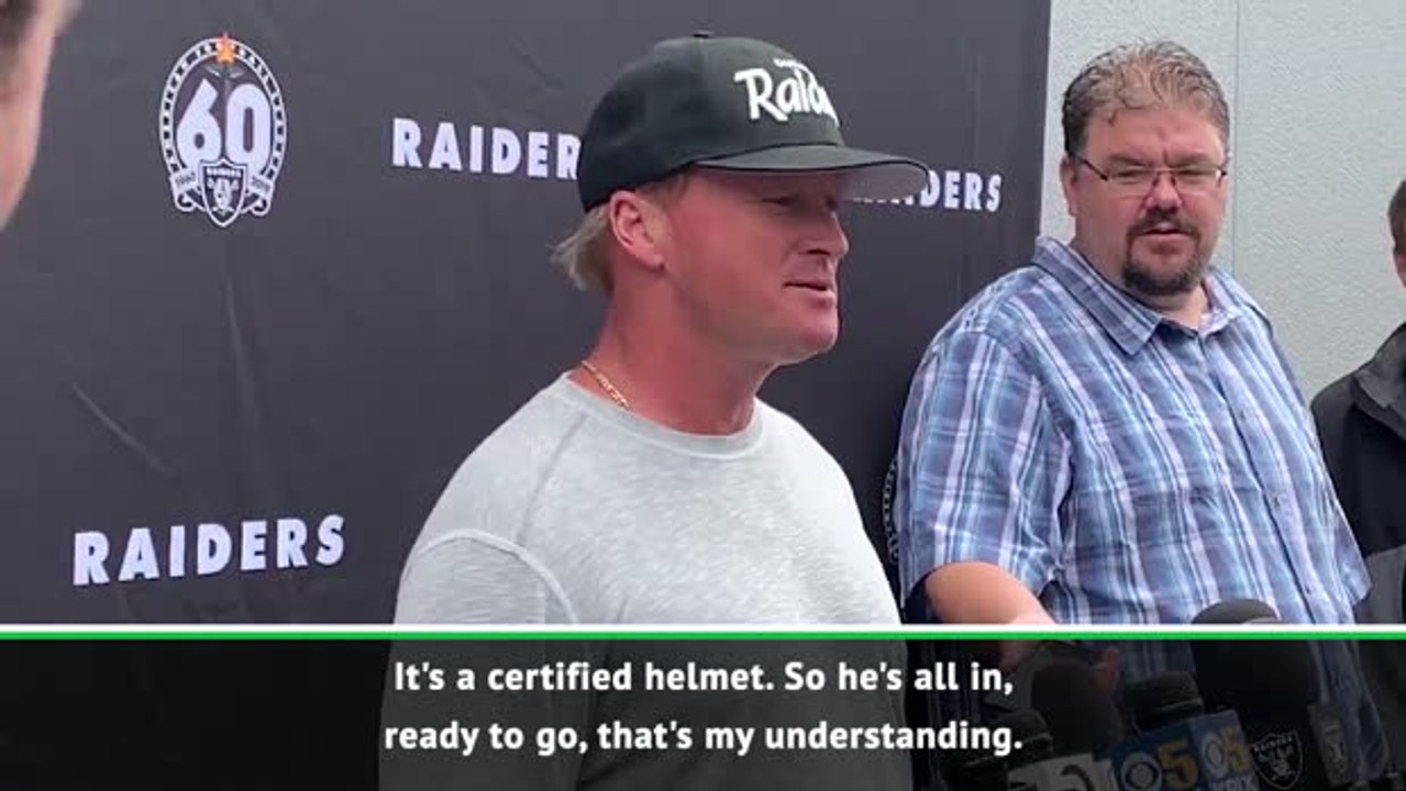 AMERICAN FOOTBAll: NFL: Antonio Brown is practising with a certified helmet - Gruden