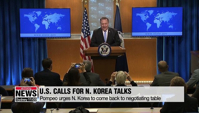 Pompeo urges N. Korea to come to negotiating table