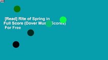 [Read] Rite of Spring in Full Score (Dover Music Scores)  For Free