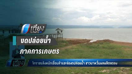เขื่อนลำแซะ จ่อ งดปล่อยน้ำ คาดกระทบ ผลผลิตการเกษตร - เที่ยงทันข่าว