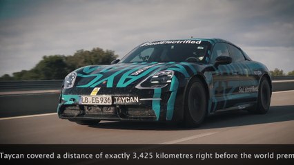 Porsche Taycan prototype convinces at endurance run in Nardò