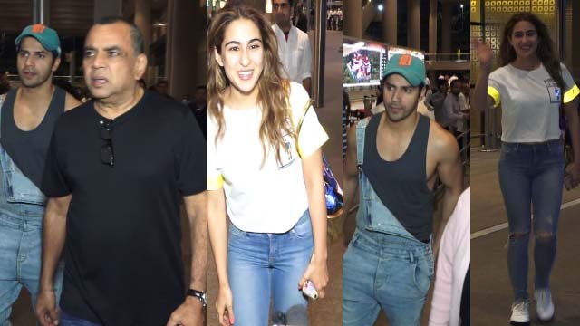 Sara Ali Khan & Varun Dhawan return to Mumbai from Bangkok; Watch Video |FilmiBeat