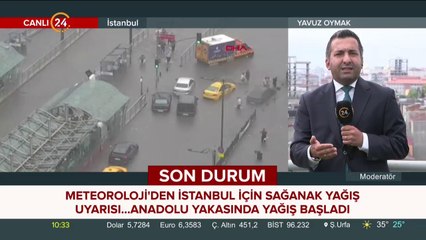 Anadolu yakasında yağış başladı