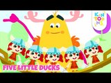 Five Little Ducks - Kids Songs & Nursery Rhymes | Learn To Count The Little Ducks | KinToons