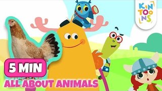 #ReadAlong - Animal Song | Old MacDonald & Row Row Row | Nursery Rhymes & Baby Songs | KinToons