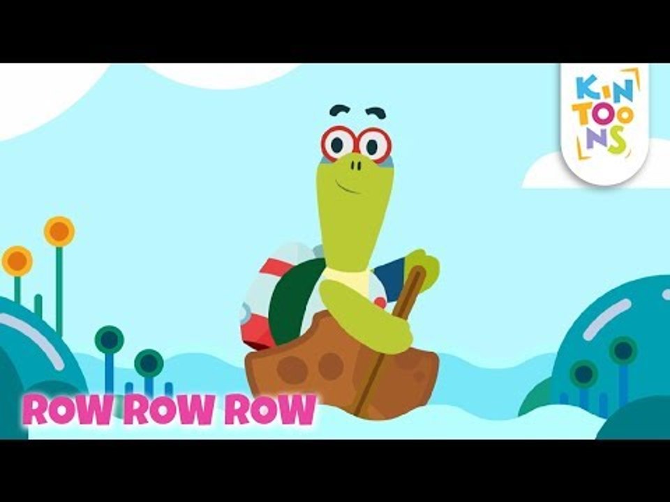 Row Row Row Your Boat - Animal Song | Education Nursery Rhyme For Kids | KinToons