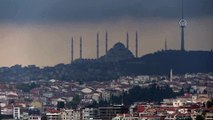 İstanbul siyah bulutların altında - Eminönü'den Çamlıca Camii - İSTANBUL