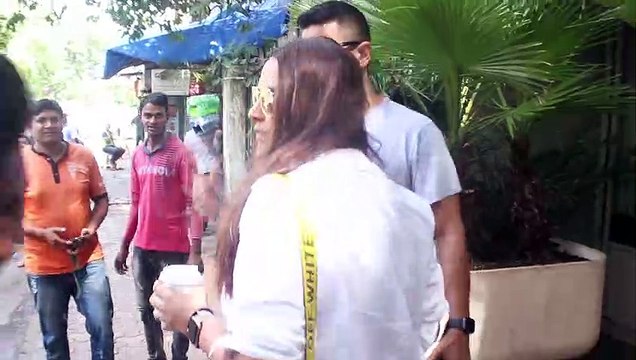 Neha Dhupia with Hubby Angad Bedi on Lunch Date at Sequel Restaurant Bandra