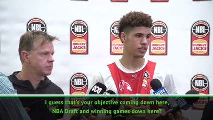 下载视频: BASKETBALL: NBL: LaMelo looking to make his mark in Australia