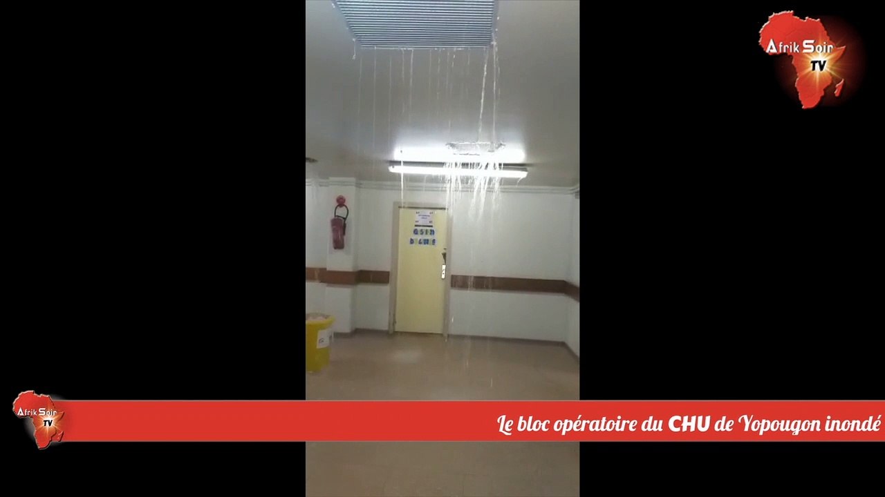 Le bloc opératoire du CHU de Yopougon inondé