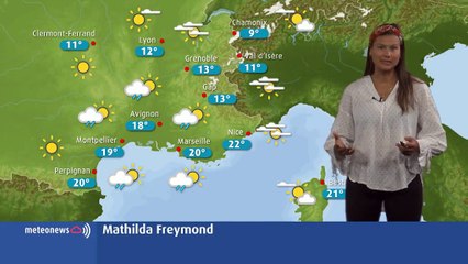 Votre météo du jeudi 22 août : des averses dans le sud de nos départements