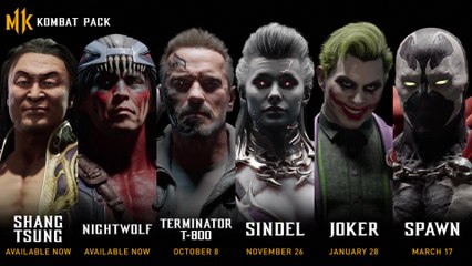 MORTAL KOMBAT 11 Kombat Pack Official Roster Reveal Trailer w/ Terminator T-800, Spawn, Joker , Sindel, Nightwolf, Shang Tsung(MK11 DLC)