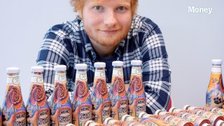 A single bottle of Heinz ketchup with an image of Ed Sheeran's tattoo sold at auction  for $1,800