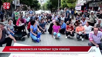 Soma'da işçilerin 'tazminat' eylemi!
