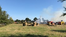 Important incendie dans une exploitation de vaches laitières