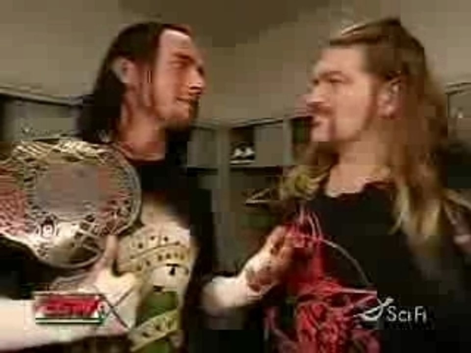 Cm punk and balls mahoney backstage