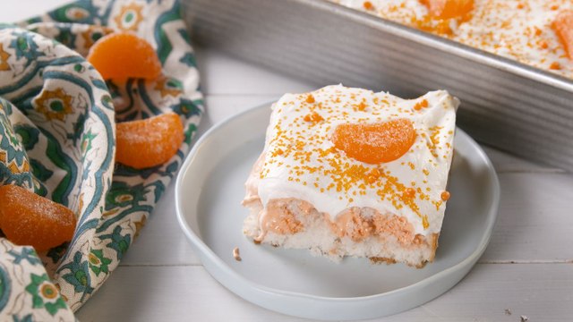 Creamsicle Poke Cake Hits All The Sweet Spots