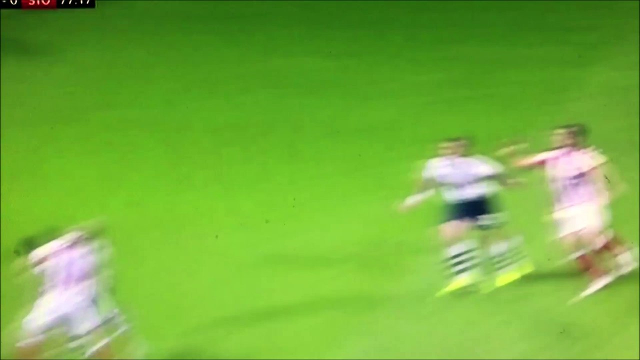 James McClean gets a yellow card for a crazy fo...