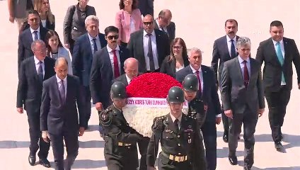 KKTC Başbakanı Ersin Tatar, Anıtkabir'i ziyaret etti - ANKARA