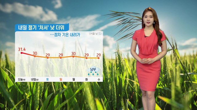 [날씨] 내일 절기 '처서'...전국 맑고 자외선 지수 높음 / YTN