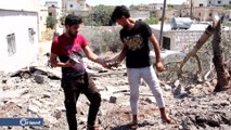 قتلى مدنيون بقصف جوي لميليشيا أسد على بلدة البشيرية غرب إدلب - سوريا