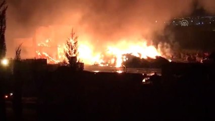 Çorlu'da geri dönüşüm fabrikasında yangın (2)