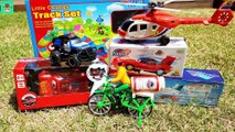 Assembling Mcqueen Toys Disney Cars 3 for Kids. Police car, Helicopter, Airplane play - MariAndToys