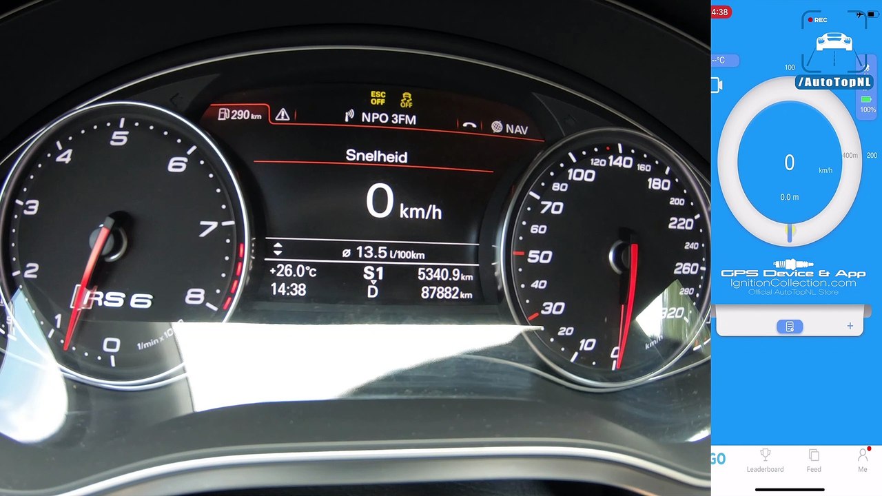 700HP AUDI RS6 Klasen 0-293km/h ACCELERATION & DRAGY GPS by AutoTopNL