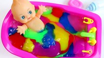 Numbers Counting Slime Baby Doll Bath Time Nursery Rhymes Finger Song