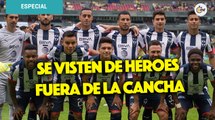 Rayados lleva alegría y baile a personas de la tercera edad
