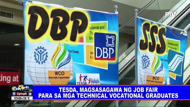 TESDA, magsasagawa ng job fair para sa mga technical vocational graduates