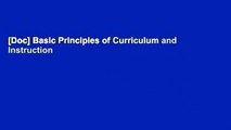 [Doc] Basic Principles of Curriculum and Instruction