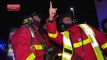 Intervention des sapeurs-pompiers de Paris sur le lieu de l'incendie à Créteil le 21 août
