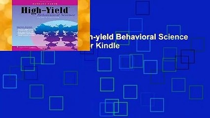 About For Books  High-yield Behavioral Science (High-yield Series)  For Kindle