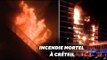 Les images de l'incendie d'un immeuble jouxtant l'hôpital Henri-Mondor de Créteil