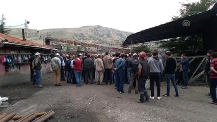 Amasya'da maden işçilerinden basın açıklaması