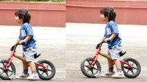 Taimur Ali Khan enjoys bicycle ride in latest pic | FilmiBeat