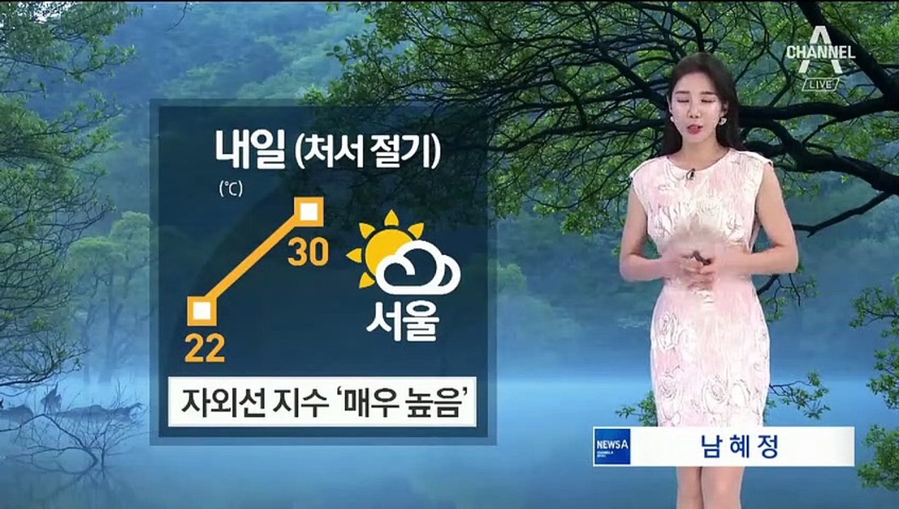 [날씨]내일 ‘처서’ 자외선 매우 높음…아침 기온 서울 22도