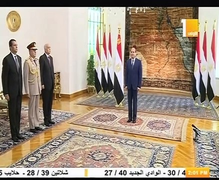رئيس هيئة قضايا الدولة الجديد يؤدى اليمين الدستورية أمام الرئيس السيسى