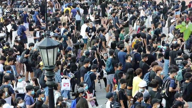Hong Kong high-schoolers rally in support of anti-extradition bill protesters