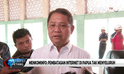 Menkominfo: Pembatasan Internet di Papua Tak Menyeluruh