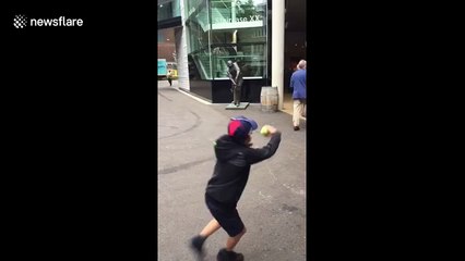 Ten-year-old UK cricket prodigy goes viral after mastering spin bowling technique