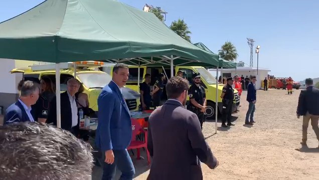 Sánchez visita la zona afectada por el incendio en Canarias