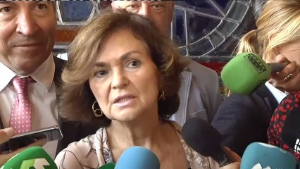 Carmen Calvo tira de ironía: "Todo el mundo sabe que me parezco mucho a Salvini"