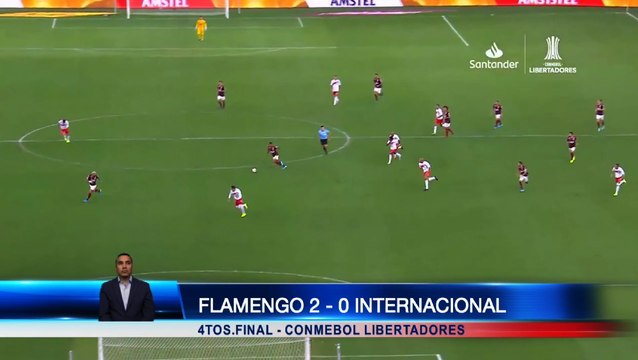 Flamengo gana al Internacional de Brasil en cuartos de final de la Copa Libertadores