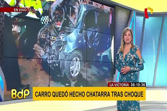 La Victoria: bus interprovincial chocó a seis vehículos estacionados
