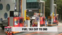 S. Korea to end tax cut on gasoline and diesel