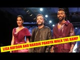 Pregnant Lisa Haydon and Hardik Pandya walk the ramp